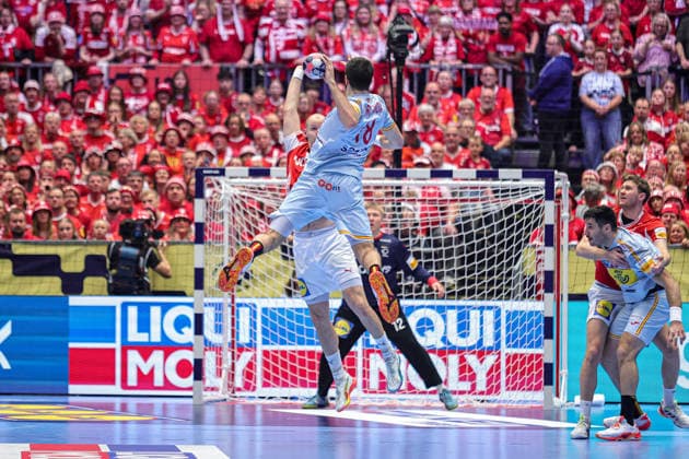 18Garciandia, Imanol In action Match between SPAIN VS DENMARK valid for Men s EHF EURO 2026 at Jyske Bank Boxen in Herning on 24 January 2026. Herning Jyske Bank Boxen Herning Denmark Copyright: xIMAGOx xPRIMExSPORTSxIMAGESx xANGELOxMOREIRAx