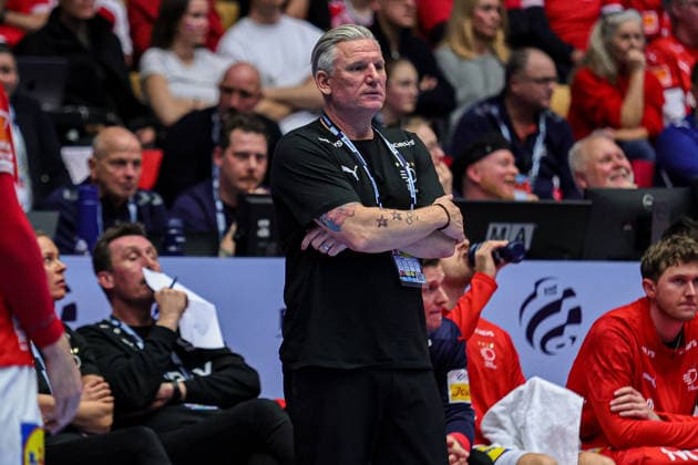 Jacobsen, Nikolaj CHOACH DENMARK in action Match between SPAIN VS DENMARK valid for Men s EHF EURO 2026 at Jyske Bank Boxen in Herning on 24 January 2026. Herning Jyske Bank Boxen Herning Denmark Copyright: xIMAGOx xPRIMExSPORTSxIMAGESx xANGELOxMOREIRAx