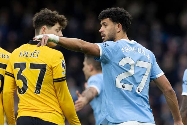 Manchester City v Wolverhampton Wanderers - Premier League Matheus Nunes 27 of Manchester City F.C. gesticulates during the Premier League match between Manchester City and Wolverhampton Wanderers at the Etihad Stadium in Manchester, on January 24, 2026. Manchester Manchester United, ManU Kingdom  Copyright: xMIxNewsx originalFilename:fletcher-manchest260124_npaUp.jpg