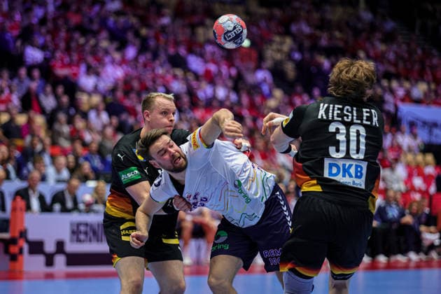 45Schonningsen, Simen in action Match between NORWAY VS GERMANY valid for Men s EHF EURO 2026 at Jyske Bank Boxen in Herning on 24 January 2026. Herning Jyske Bank Boxen Herning Denmark Copyright: xIMAGOx xPRIMExSPORTSxIMAGESx xANGELOxMOREIRAx