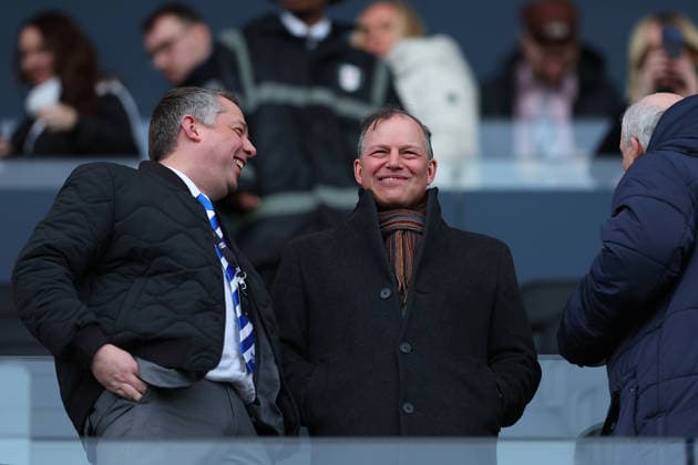 24th January 2026; Craven Cottage, Fulham, London, England; Premier League Football, Fulham versus Brighton and Hove Albion; Brighton and Hove Albion Chief Financial and Administration Officer Lee Cooper alongside Brighton and Hove Albion Chief Operating Officer Paul Mullen in the stands  JohnxPatrickxFletcher Content restricted for UK based newspaper
