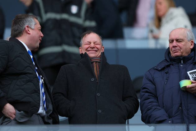 24th January 2026; Craven Cottage, Fulham, London, England; Premier League Football, Fulham versus Brighton and Hove Albion; Brighton and Hove Albion Chief Financial and Administration Officer Lee Cooper alongside Brighton and Hove Albion Chief Operating Officer Paul Mullen in the stands  JohnxPatrickxFletcher Content restricted for UK based newspaper