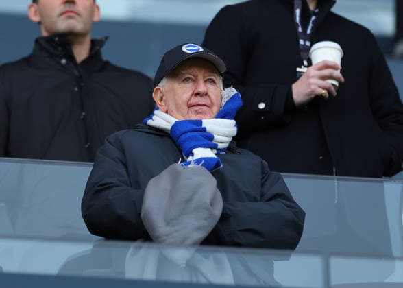 24th January 2026; Craven Cottage, Fulham, London, England; Premier League Football, Fulham versus Brighton and Hove Albion; Brighton and Hove Albion Non-Executive Director Ray Boom  JohnxPatrickxFletcher Content restricted for UK based newspaper
