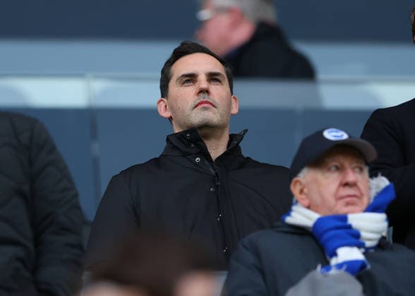 24th January 2026; Craven Cottage, Fulham, London, England; Premier League Football, Fulham versus Brighton and Hove Albion; Brighton and Hove Albion Director of Football Jason Ayto in the stands  JohnxPatrickxFletcher Content restricted for UK based newspaper