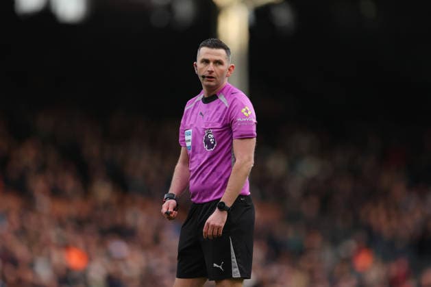 24th January 2026; Craven Cottage, Fulham, London, England; Premier League Football, Fulham versus Brighton and Hove Albion; Referee Michael Olivier  JohnxPatrickxFletcher Content restricted for UK based newspaper