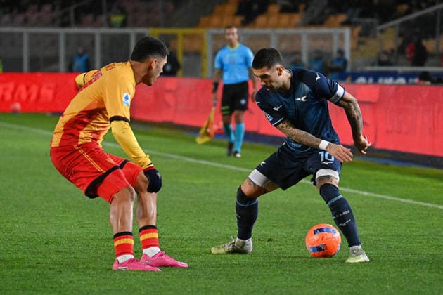 Mattia Zaccagni (SS Lazio) in action during US Lecce vs SS Lazio, Italian soccer Serie A match in Lecce, Italy, January 24 2026  Copyright: xPasqualexGolia IPAxSportx xipa-agency.netx xx IPA_70516747 IPA_Agency_IPA70516747