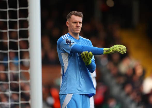 24th January 2026; Craven Cottage, Fulham, London, England; Premier League Football, Fulham versus Brighton and Hove Albion; Goalkeeper Bernd Leno of Fulham  JohnxPatrickxFletcher Content restricted for UK based newspaper