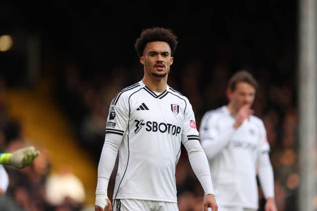 24th January 2026; Craven Cottage, Fulham, London, England; Premier League Football, Fulham versus Brighton and Hove Albion; Antonee Robinson of Fulham  JohnxPatrickxFletcher Content restricted for UK based newspaper