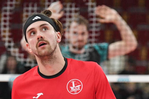 Josef Günther (Warnemünde,5 ) Porträt, Portrait, 24.01.2026, Düren (Deutschland), Volleyball, 1. Bundesliga Männer, SWD Powervolleys Düren - Warnemünde