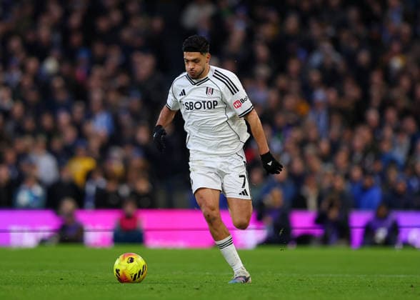 24th January 2026; Craven Cottage, Fulham, London, England; Premier League Football, Fulham versus Brighton and Hove Albion; Raul Jimenez of Fulham on the ball  JohnxPatrickxFletcher Content restricted for UK based newspaper