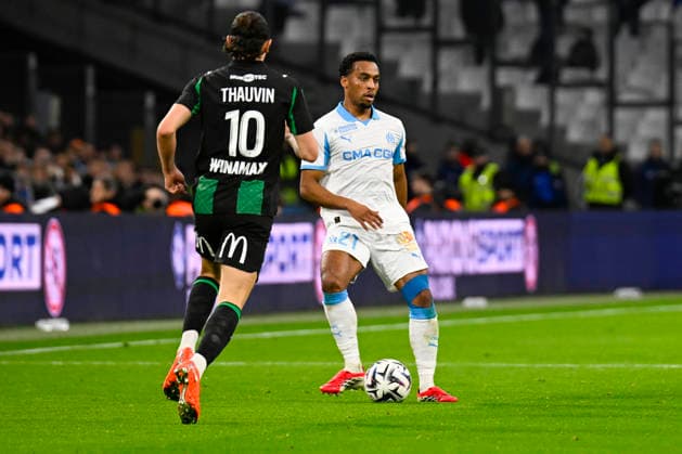 FOOTBALL : Olympique de Marseille VS RC Lens - Ligue 1 McDonald s - 24 01 2026 Quinten Timber (OM) - Ligue 1 McDonald s match between Olympique de Marseille and Racing Club de Lens on January 24, 2026 at the Orange Velodrome Stadium in Marseille. MarseilleFrance  Copyright: xWilliamxCannarellax