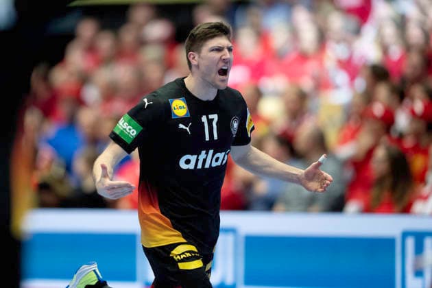 Men s European Handball Championship: Germany - Norway Germany s Lukas Zerbe reacts after scoring during the men s handball match between Germany and Norway in EHF Euro 2026 Group B at Jyske Bank Boxen in Herning, Saturday, January 24, 2026. (Photo: Bo Amstrup Ritzau Scanpix) , Herning Denmark Mors Copyright: BoxAmrstrupx xRitzauxScanpix BoxAmstrupx spdk20260124-224009-L