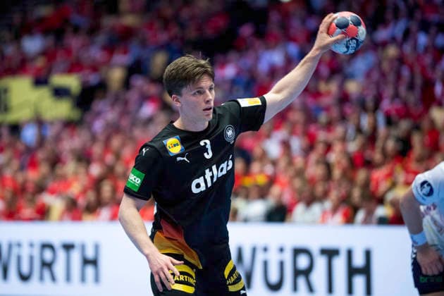 European Men s Handball Championship: Germany - Norway Germany s Nils Lichtlein in action during the men s handball match between Germany and Norway in EHF Euro 2026 Group B at Jyske Bank Boxen in Herning, Saturday, January 24, 2026. (Photo: Bo Amstrup Ritzau Scanpix) , Herning Denmark Mors Copyright: BoxAmrstrupx xRitzauxScanpix BoxAmstrupx spdk20260124-224252-L