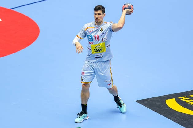 24.01.2026, Handball, Men s EHF EURO 2026, Dänemark -Spanien, Jyske Bank Boxen in Herning, Dänemark, Main Round: Alex Dujshebaev Dovichebaeva (Espania 10) Dänemark