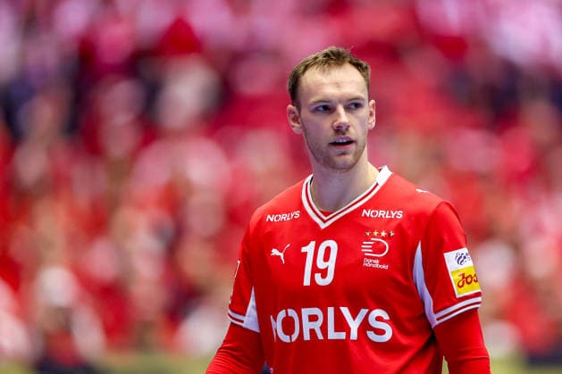 24.01.2026, Handball, Men s EHF EURO 2026, Dänemark -Spanien, Jyske Bank Boxen in Herning, Dänemark, Main Round: Mathias Gidsel (Denmark 19) Dänemark