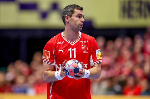 24.01.2026, Handball, Men s EHF EURO 2026, Dänemark -Spanien, Jyske Bank Boxen in Herning, Dänemark, Main Round: Rasmus Lauge Schmidt (Denmark 11) Dänemark