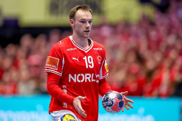 24.01.2026, Handball, Men s EHF EURO 2026, Dänemark -Spanien, Jyske Bank Boxen in Herning, Dänemark, Main Round: Mathias Gidsel (Denmark 19) Dänemark