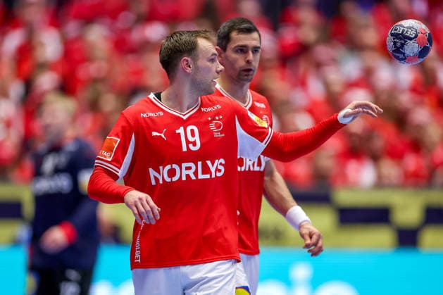 24.01.2026, Handball, Men s EHF EURO 2026, Dänemark -Spanien, Jyske Bank Boxen in Herning, Dänemark, Main Round: Mathias Gidsel (Denmark 19) Dänemark