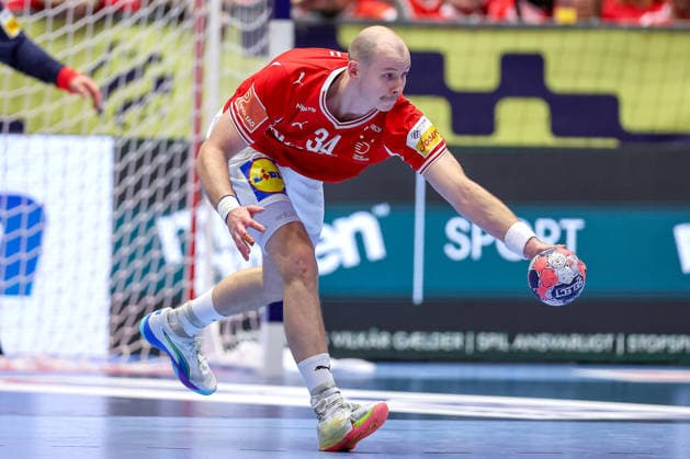 24.01.2026, Handball, Men s EHF EURO 2026, Dänemark -Spanien, Jyske Bank Boxen in Herning, Dänemark, Main Round: Simon Hald Jensen (Denmark 34) Dänemark