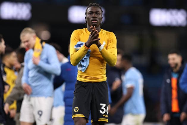 Manchester City v Wolverhampton Wanderers, Premier League Mateus Mane of Wolverhampton Wanderers applauds the travelling fans after the Manchester City v Wolverhampton Wanderers Premier League match at the Etihad Stadium, Manchester, England on 24 January 2026 Credit: Ryan Crockett Every Second Media Editorial use only. All images are copyright Every Second Media Limited. No images may be reproduced without prior permission. All rights reserved. Premier League and Football League images are subject to licensing agreements with Football DataCo Limited. see https: www.football-dataco.com Copyright: xIMAGO EveryxSecondxMediax ESM-1769-0160 RyanxCrockettx xEveryxSecondxMediax