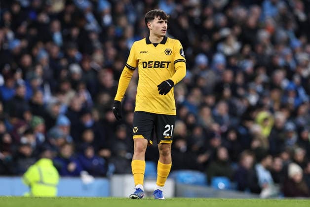 Manchester City v Wolverhampton Wanderers, Premier League Rodrigo Gomes of Wolverhampton Wanderers during the Manchester City v Wolverhampton Wanderers Premier League match at the Etihad Stadium, Manchester, England on 24 January 2026 Credit: Ryan Crockett Every Second Media Editorial use only. All images are copyright Every Second Media Limited. No images may be reproduced without prior permission. All rights reserved. Premier League and Football League images are subject to licensing agreements with Football DataCo Limited. see https: www.football-dataco.com Copyright: xIMAGO EveryxSecondxMediax ESM-1769-0239 RyanxCrockettx xEveryxSecondxMediax