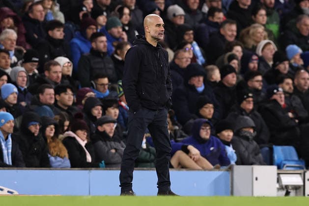Manchester City v Wolverhampton Wanderers, Premier League Manchester City manager Pep Guardiola during the Manchester City v Wolverhampton Wanderers Premier League match at the Etihad Stadium, Manchester, England on 24 January 2026 Credit: Ryan Crockett Every Second Media Editorial use only. All images are copyright Every Second Media Limited. No images may be reproduced without prior permission. All rights reserved. Premier League and Football League images are subject to licensing agreements with Football DataCo Limited. see https: www.football-dataco.com Copyright: xIMAGO EveryxSecondxMediax ESM-1769-0252 RyanxCrockettx xEveryxSecondxMediax