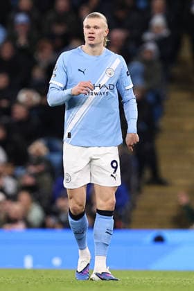 Manchester City v Wolverhampton Wanderers, Premier League Erling Haaland of Manchester City during the Manchester City v Wolverhampton Wanderers Premier League match at the Etihad Stadium, Manchester, England on 24 January 2026 Credit: Ryan Crockett Every Second Media Editorial use only. All images are copyright Every Second Media Limited. No images may be reproduced without prior permission. All rights reserved. Premier League and Football League images are subject to licensing agreements with Football DataCo Limited. see https: www.football-dataco.com Copyright: xIMAGO EveryxSecondxMediax ESM-1769-0258 RyanxCrockettx xEveryxSecondxMediax