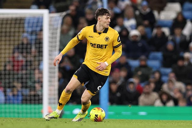 Manchester City v Wolverhampton Wanderers, Premier League Jorgen Strand Larsen of Wolverhampton Wanderers during the Manchester City v Wolverhampton Wanderers Premier League match at the Etihad Stadium, Manchester, England on 24 January 2026 Credit: Ryan Crockett Every Second Media Editorial use only. All images are copyright Every Second Media Limited. No images may be reproduced without prior permission. All rights reserved. Premier League and Football League images are subject to licensing agreements with Football DataCo Limited. see https: www.football-dataco.com Copyright: xIMAGO EveryxSecondxMediax ESM-1769-0264 RyanxCrockettx xEveryxSecondxMediax