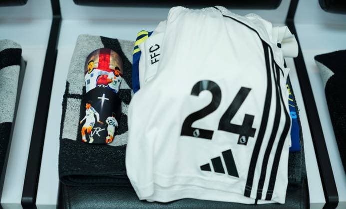 The shin pads of Josh King of Fulham in the changing room Fulham v Brighton and Hove Albion, Premier League, Football, Craven Cottage, London, UK - 24 Jan 2026London Craven Cottage United Kingdom EDITORIAL USE ONLY No use with unauthorised audio, video, data, fixture lists, club league logos or live services. Online in-match use limited to 120 images, no video emulation. No use in betting, games or single club league player publications. Copyright: xJavierxGarcia Shutterstockx 16425974fq