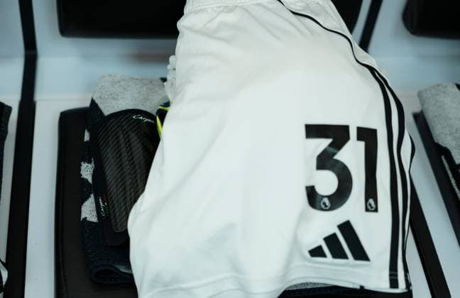 The shin pads of Issa Diop of Fulham in the changing room Fulham v Brighton and Hove Albion, Premier League, Football, Craven Cottage, London, UK - 24 Jan 2026London Craven Cottage United Kingdom EDITORIAL USE ONLY No use with unauthorised audio, video, data, fixture lists, club league logos or live services. Online in-match use limited to 120 images, no video emulation. No use in betting, games or single club league player publications. Copyright: xJavierxGarcia Shutterstockx 16425974fr