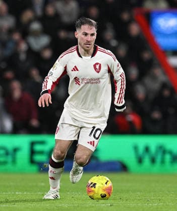 Bournemouth v Liverpool, Premier League Alexis Mac Allister (10) of Liverpool during the Premier League match between Bournemouth and Liverpool at the Vitality Stadium, Bournemouth, UK on 24 January 2026. Bournemouth Vitality Stadium Dorset UK Editorial use only DataCo restrictions apply See www.football-dataco.com , Copyright: xGrahamxHuntx PSI-23639-0295