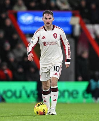 Bournemouth v Liverpool, Premier League Alexis Mac Allister (10) of Liverpool during the Premier League match between Bournemouth and Liverpool at the Vitality Stadium, Bournemouth, UK on 24 January 2026. Bournemouth Vitality Stadium Dorset UK Editorial use only DataCo restrictions apply See www.football-dataco.com , Copyright: xGrahamxHuntx PSI-23639-0298