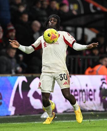 Bournemouth v Liverpool, Premier League Jeremie Frimpong (30) of Liverpool during the Premier League match between Bournemouth and Liverpool at the Vitality Stadium, Bournemouth, UK on 24 January 2026. Bournemouth Vitality Stadium Dorset UK Editorial use only DataCo restrictions apply See www.football-dataco.com , Copyright: xGrahamxHuntx PSI-23639-0301