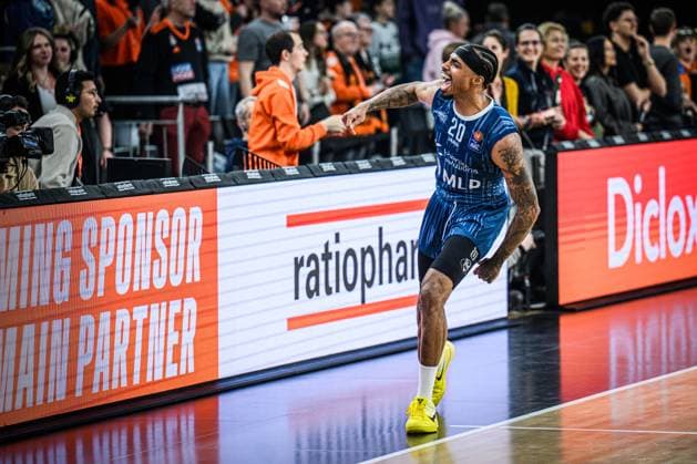 Neu Ulm, Deutschland, 24.01.26: Michael Weathers (MLP Academics Heidelberg) gestikuliert, gestik, jubelt waehrend des Basketball Bundesliga Spiels zwischen ratiopharm ulm vs MLP Academics Heidelberg in der ratiopharm Arena am 24. Januar 2026 in Neu Ulm, Deutschland. (Foto von Harry Langer DeFodi Images) ratiopharm Arena, Germany, 24.01.26: Michael Weathers (MLP Academics Heidelberg) gestures during the Basketball Bundesliga match between ratiopharm ulm vs MLP Academics Heidelberg at Neu Ulm on January 24, 2026 in ratiopharm Arena, Germany. (Photo by Harry Langer DeFodi Images) (Photo by Harry Langer DeFodi Images) -