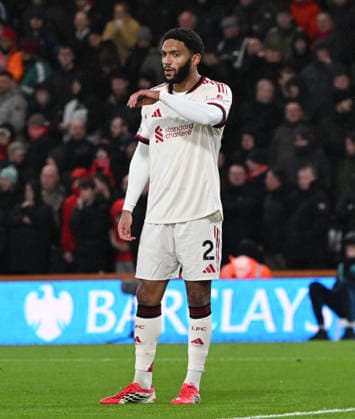 Bournemouth v Liverpool, Premier League Joe Gomez (2) of Liverpool during the Premier League match between Bournemouth and Liverpool at the Vitality Stadium, Bournemouth, UK on 24 January 2026. Bournemouth Vitality Stadium Dorset UK Editorial use only DataCo restrictions apply See www.football-dataco.com , Copyright: xGrahamxHuntx PSI-23639-0328