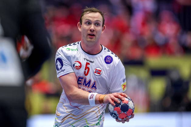 24.01.2026, Handball, Men s EHF EURO 2026, Deutschland - Norwegen, Jyske Bank Boxen in Herning, Dänemark, Main Round: Sander Sagosen (Norway 05) Dänemark
