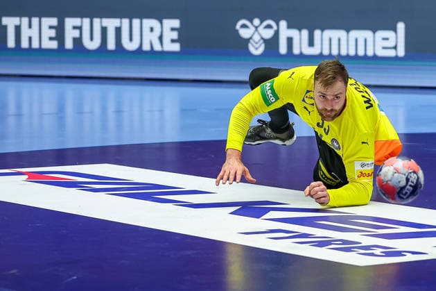 24.01.2026, Handball, Men s EHF EURO 2026, Deutschland - Norwegen, Jyske Bank Boxen in Herning, Dänemark, Main Round: Andreas Wolff (Germany 33) bei einer Parade Dänemark