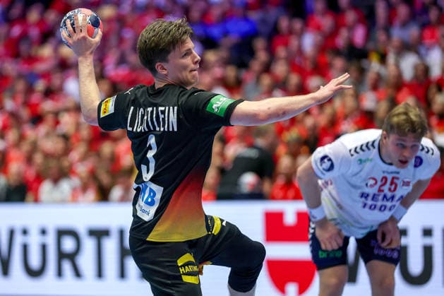 24.01.2026, Handball, Men s EHF EURO 2026, Deutschland - Norwegen, Jyske Bank Boxen in Herning, Dänemark, Main Round: Nils Lichtlein (Germany 03) Dänemark