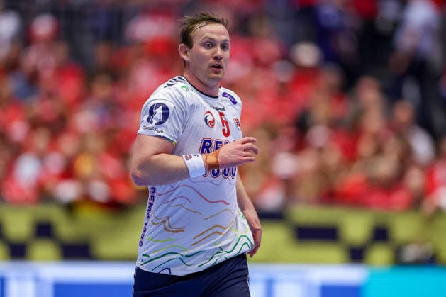 24.01.2026, Handball, Men s EHF EURO 2026, Deutschland - Norwegen, Jyske Bank Boxen in Herning, Dänemark, Main Round: Sander Sagosen (Norway 05) Dänemark