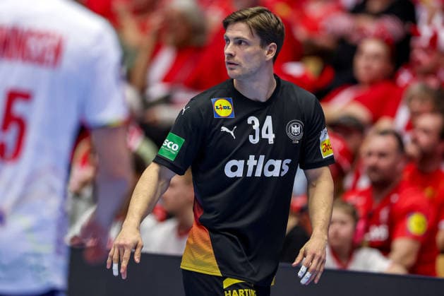 24.01.2026, Handball, Men s EHF EURO 2026, Deutschland - Norwegen, Jyske Bank Boxen in Herning, Dänemark, Main Round: Rune Dahmke (Germany 34) Dänemark