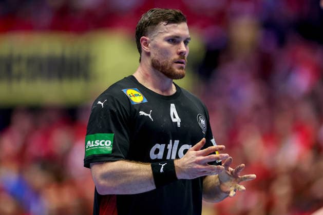 24.01.2026, Handball, Men s EHF EURO 2026, Deutschland - Norwegen, Jyske Bank Boxen in Herning, Dänemark, Main Round: Johannes Golla (Germany 04) Dänemark