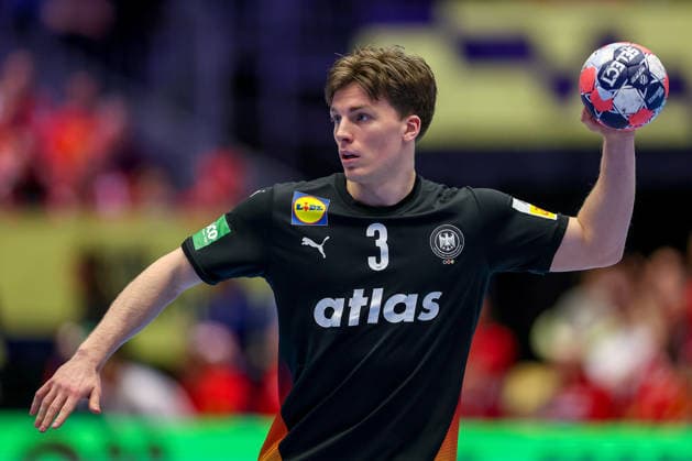 24.01.2026, Handball, Men s EHF EURO 2026, Deutschland - Norwegen, Jyske Bank Boxen in Herning, Dänemark, Main Round: Nils Lichtlein (Germany 03) Dänemark