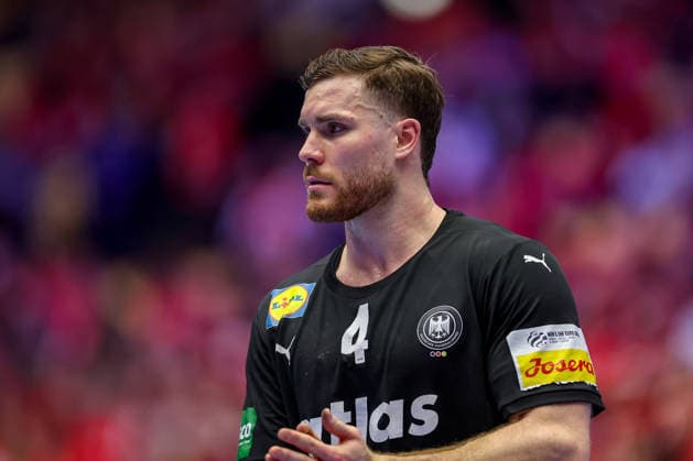 24.01.2026, Handball, Men s EHF EURO 2026, Deutschland - Norwegen, Jyske Bank Boxen in Herning, Dänemark, Main Round: Johannes Golla (Germany 04) Dänemark