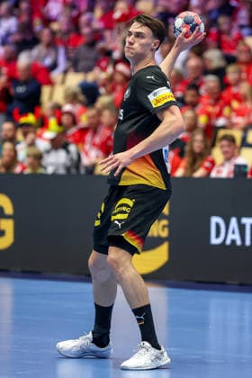 24.01.2026, Handball, Men s EHF EURO 2026, Deutschland - Norwegen, Jyske Bank Boxen in Herning, Dänemark, Main Round: Miro Schluroff (Germany 05) Dänemark