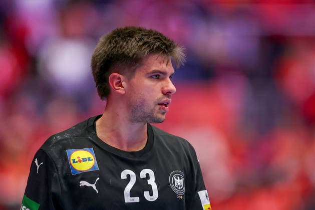 24.01.2026, Handball, Men s EHF EURO 2026, Deutschland - Norwegen, Jyske Bank Boxen in Herning, Dänemark, Main Round: Renars Uscins (Germany 23) Dänemark