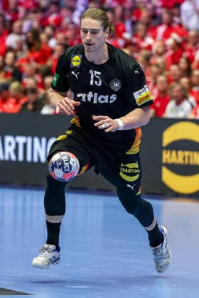24.01.2026, Handball, Men s EHF EURO 2026, Deutschland - Norwegen, Jyske Bank Boxen in Herning, Dänemark, Main Round: Juri Knorr (Germany 15) Dänemark