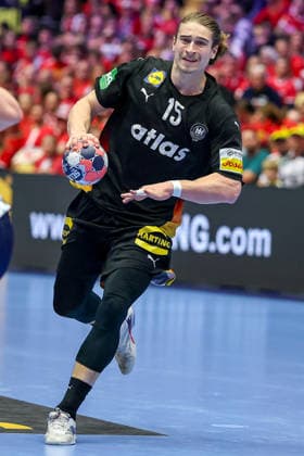 24.01.2026, Handball, Men s EHF EURO 2026, Deutschland - Norwegen, Jyske Bank Boxen in Herning, Dänemark, Main Round: Juri Knorr (Germany 15) Dänemark
