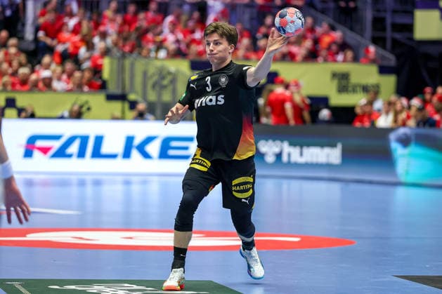 24.01.2026, Handball, Men s EHF EURO 2026, Deutschland - Norwegen, Jyske Bank Boxen in Herning, Dänemark, Main Round: Nils Lichtlein (Germany 03) Dänemark