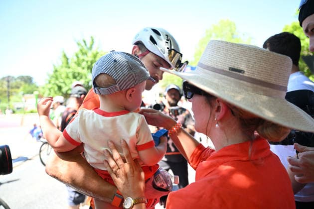 25-01-2026 Tour Down Under; Tappa 05 Stirling - Stirling; 2026, Uae Emirates - Xrg; Vine, Jai; Figlio Vine, Jay; Moglie Vine, Jai; Stirling; 