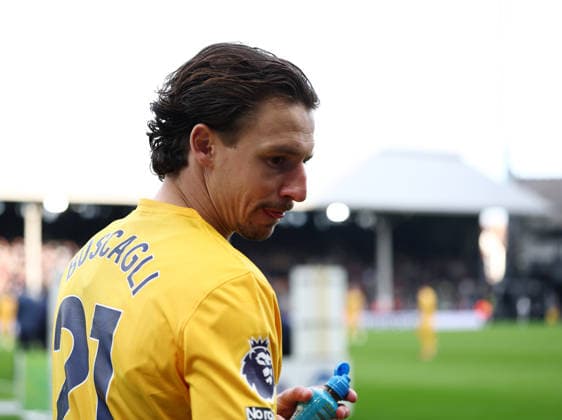 London, England, 24th January 2026. Olivier Boscagli of Brighton during the Fulham vs Brighton and Hove Albion Premier League match at Craven Cottage, London. Picture credit should read: David Klein Sportimage EDITORIAL USE ONLY. No use with unauthorised audio, video, data, fixture lists, club league logos or live services. Online in-match use limited to 120 images, no video emulation. No use in betting, games or single club league player publications. SPI_009_DK_FULHAM_BRIGHTON SPI-4482-0009